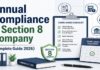 checklist detailing the key due dates and forms for the Annual Compliance of Section 8 Company in 2026.