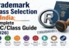 trademark class selection in India for goods and services.