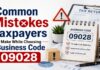 Common ITR filing mistakes when selecting Business Code 09028 for professional tax returns in India