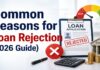 Credit score meter showing low score leading to loan rejection