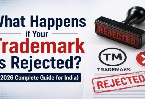 An infographic checklist breaking down the immediate action steps to take after a trademark rejection in India.