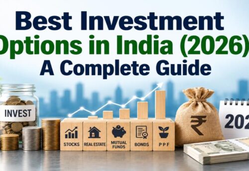 Best Investment Options in India 2026 chart showing Mutual Funds, PPF, NPS, and Stocks by My Finance Gyan