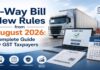 New E-Way Bill rules changes effective August 2026 for GST taxpayers