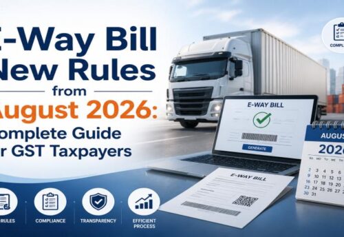 New E-Way Bill rules changes effective August 2026 for GST taxpayers